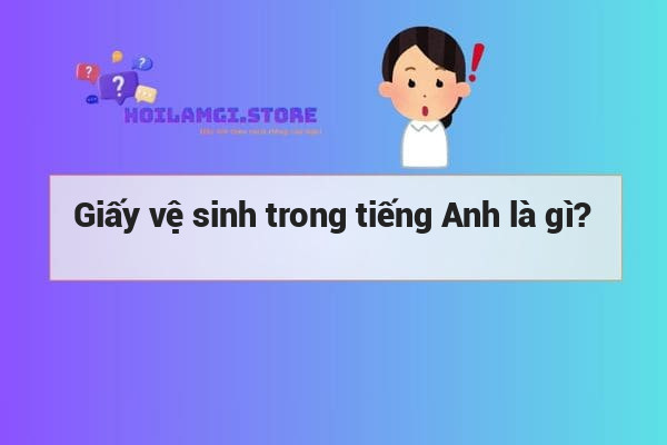 Giấy vệ sinh trong tiếng Anh là gì?