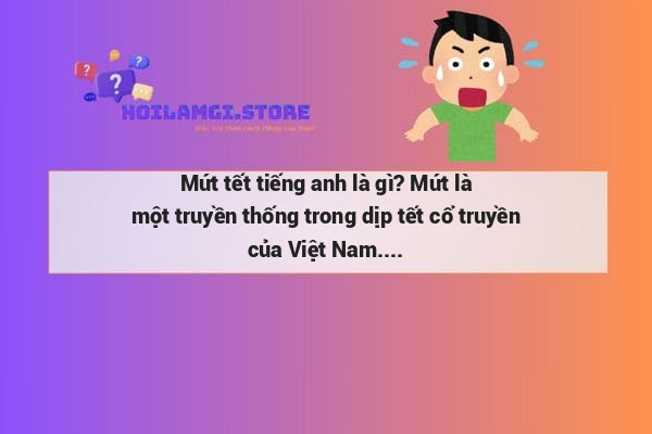 Mứt tết tiếng anh là gì? Mứt là một truyền thống trong dịp tết cổ truyền của Việt Nam.