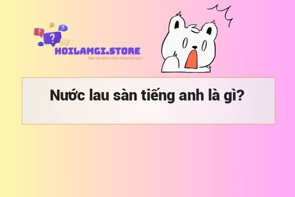 Nước lau sàn tiếng anh là gì?