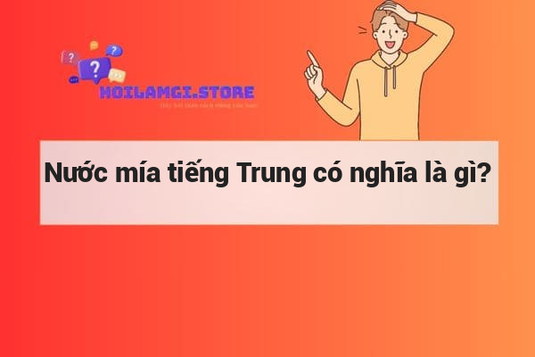 Nước mía tiếng Trung có nghĩa là gì?