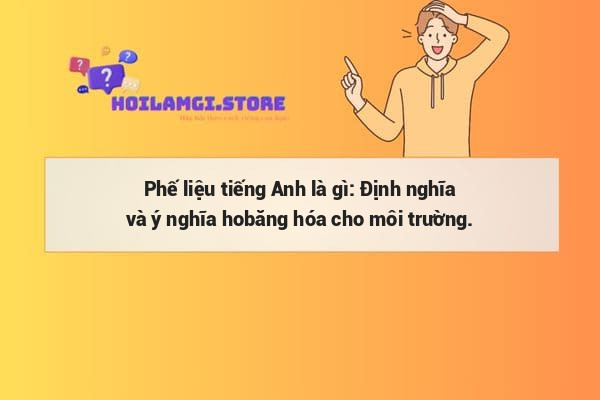 Phế liệu tiếng Anh là gì: Định nghĩa và ý nghĩa hobăng hóa cho môi trường.